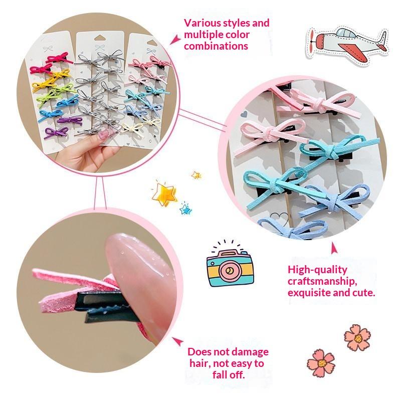 10Pcs Sweet Bow Hair Clips Col - Travel Accessories With Toddler ulasan dan harga