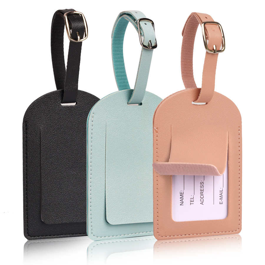Women Men Luggage Tags PU Leat - Travel Accessories Kit For Men ulasan dan harga