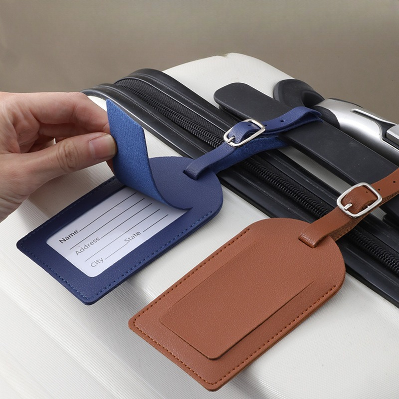 Women Men Luggage Tags PU Leat - Travel Accessories Kit For Men ulasan dan harga