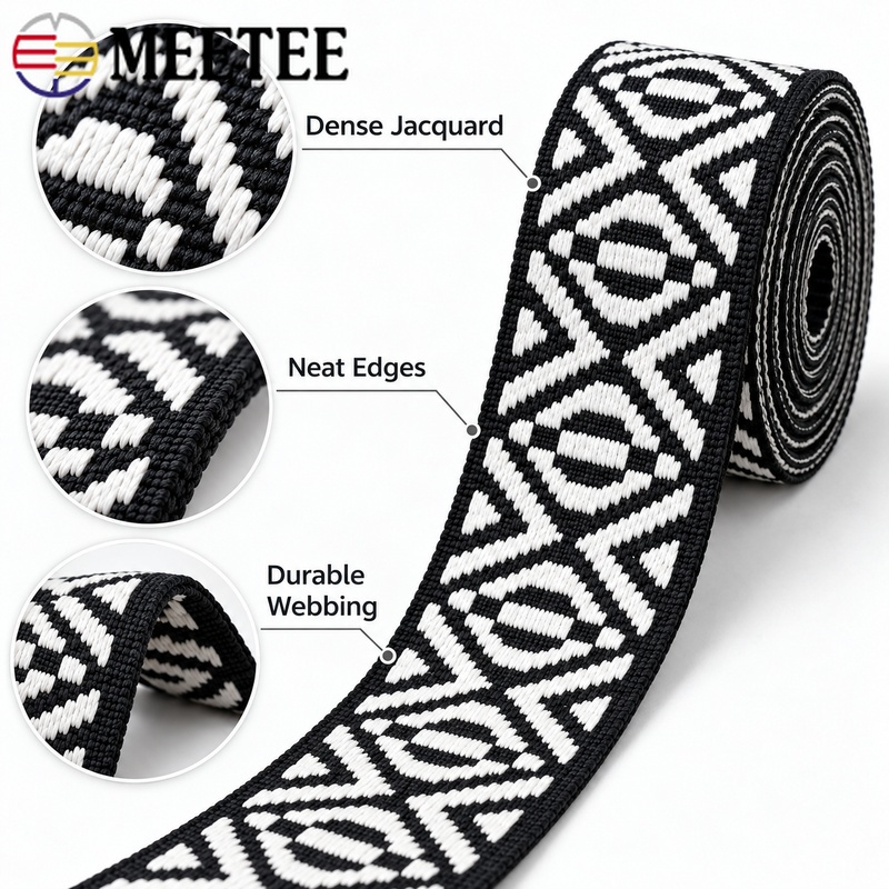 2/3/5/10M 38mm Polyester Jacqu - Travel Accessories To Sew ulasan dan harga