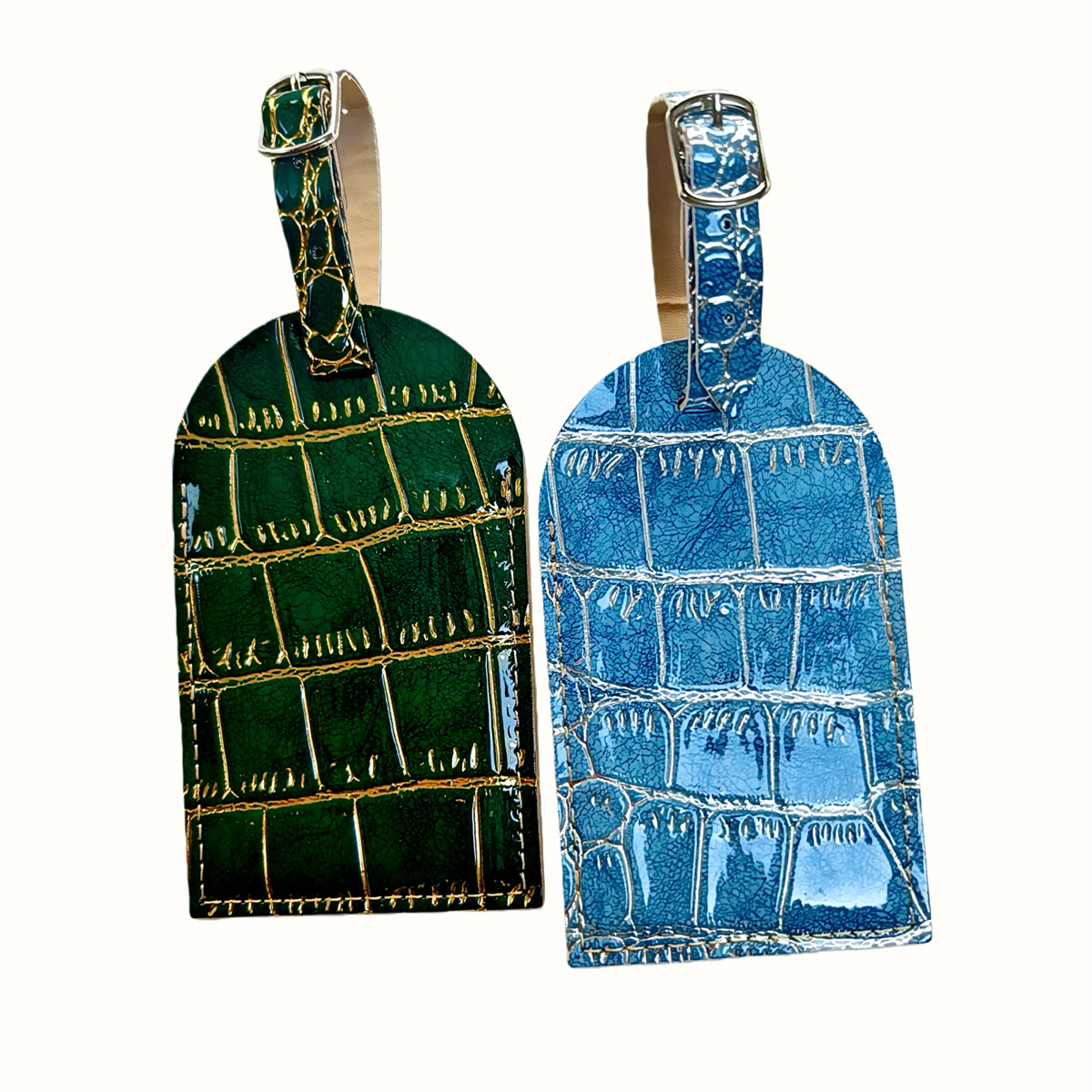 Crocodile Embossed Gold/Silver - Travel Accessories Name ulasan dan harga