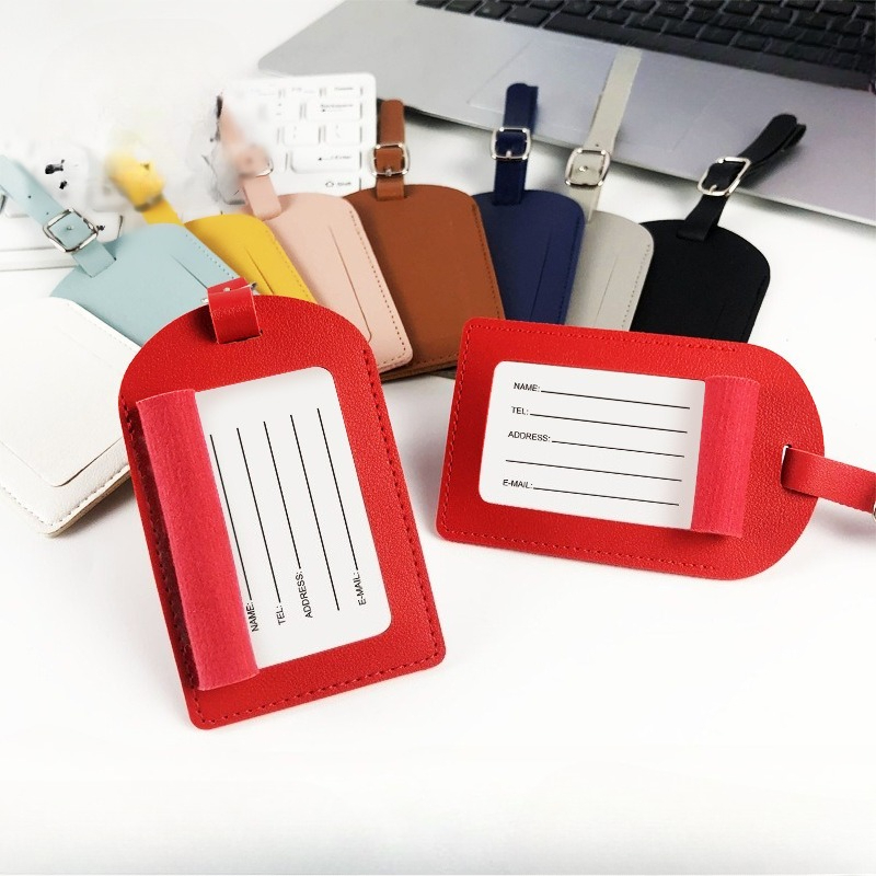 1PC PU Leather Luggage Tag Sui - Travel Accessories Bag For Men ulasan dan harga