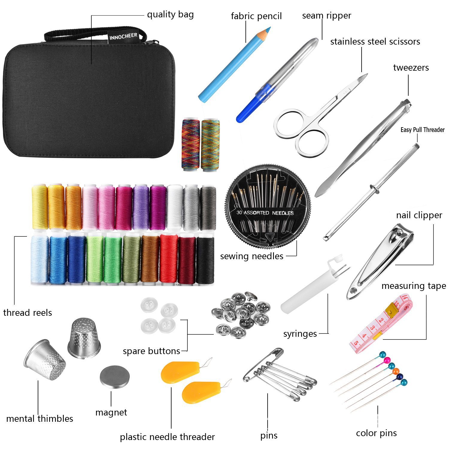 DIY Sewing Tools Kit Portable  - Travel Accessories To Sew ulasan dan harga