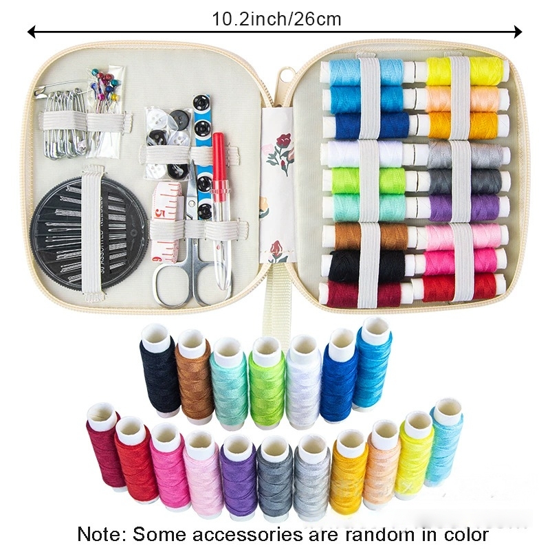 Mini Floral Sewing Kit Portabl - Travel Accessories To Sew ulasan dan harga