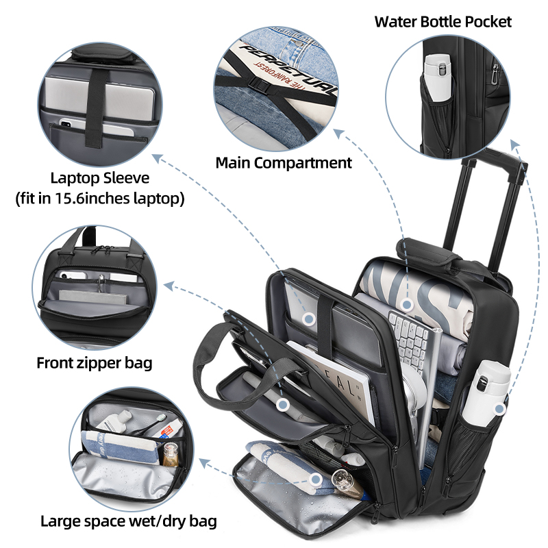 Travel Trolley Business Backpa - Travel Accessories Bag For Men ulasan dan harga