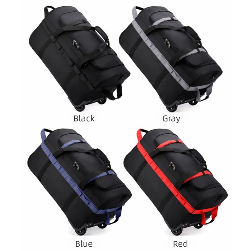 Heavy-Duty Wheeled Duffel Bag  - Travel Accessories Bag For Men ulasan dan harga