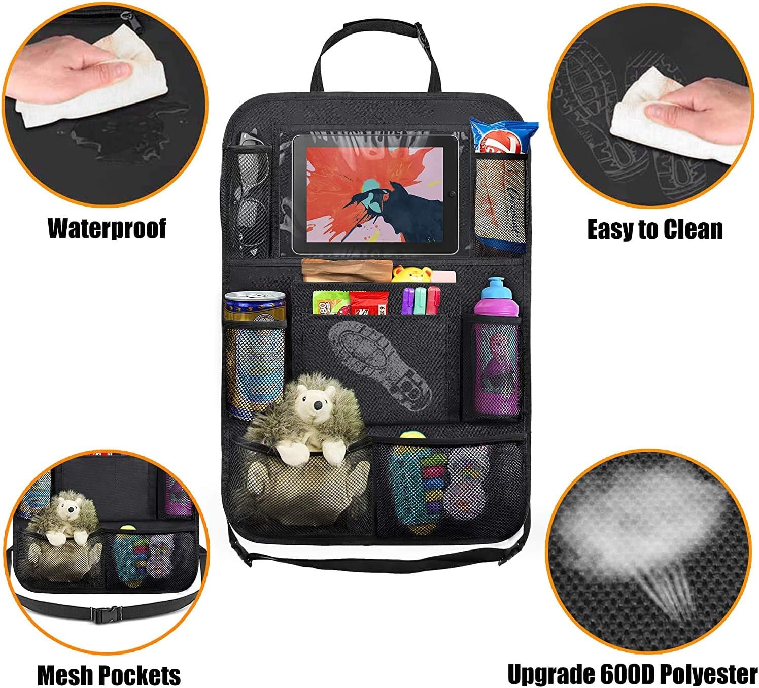 Car Backseat Organizer with Ta - Travel Accessories With Toddler ulasan dan harga