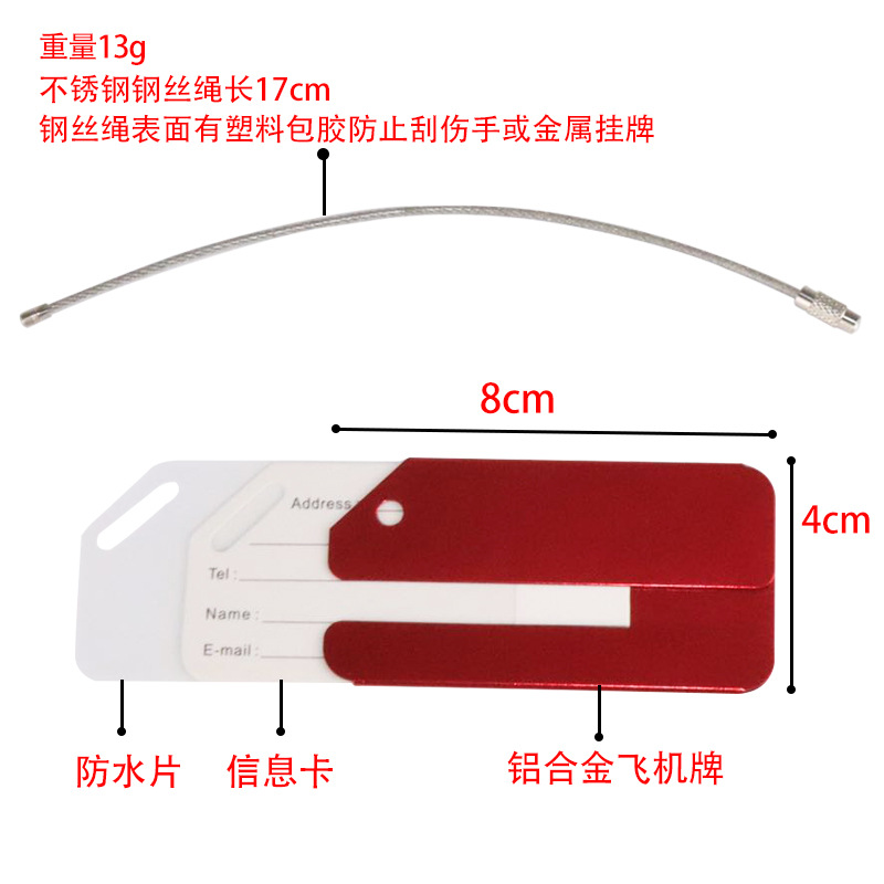 1Pc Aluminum Metal Luggage Tag - Travel Accessories Name ulasan dan harga