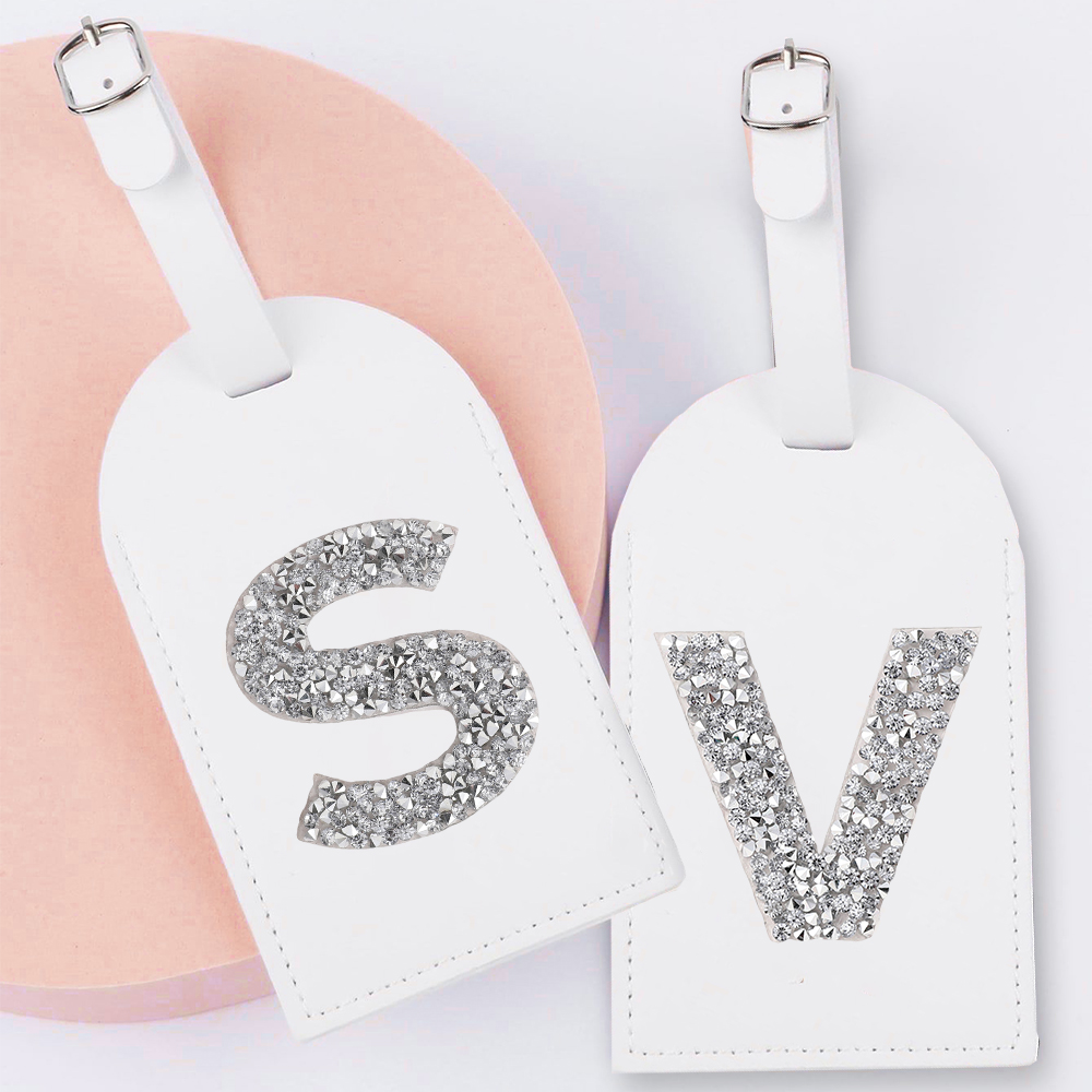 A-Z Rhinestone Monogram Leathe - Travel Accessories Name ulasan dan harga