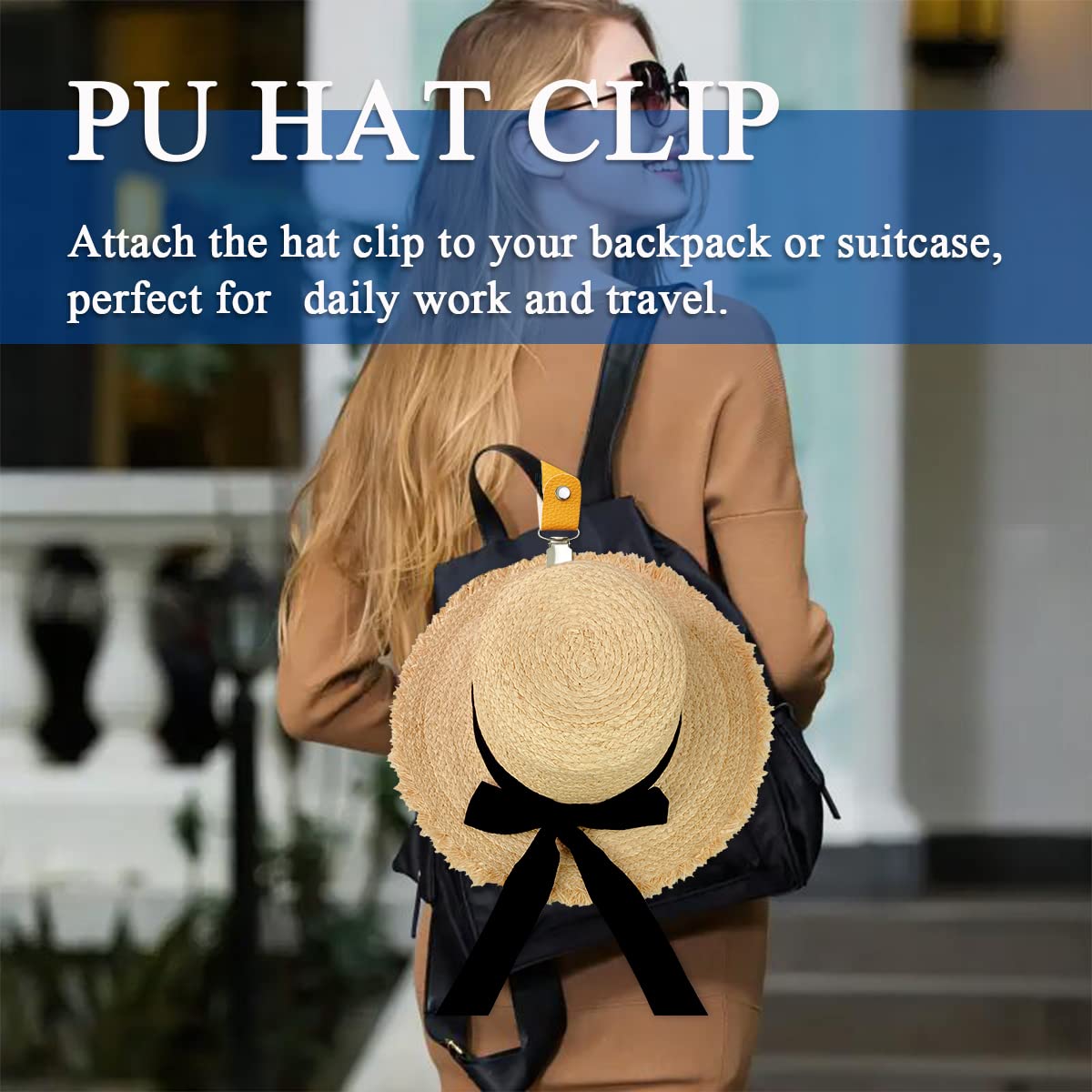PU Leather Hat Clip for Travel - Travel Accessories Bag For Men ulasan dan harga